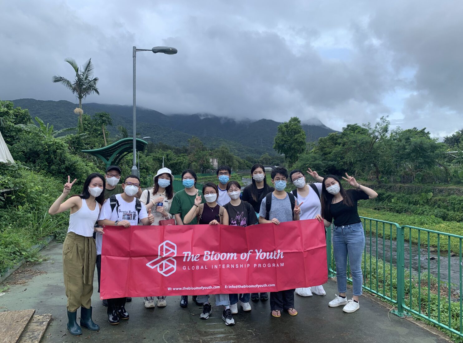 Bloom of Youth students on a countryside field trip in Taiwan