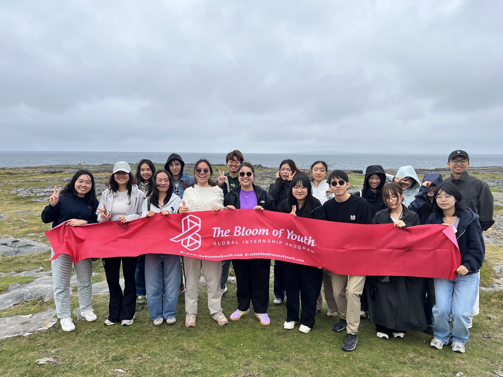 Bloom of Youth participants during an overseas internship group activity